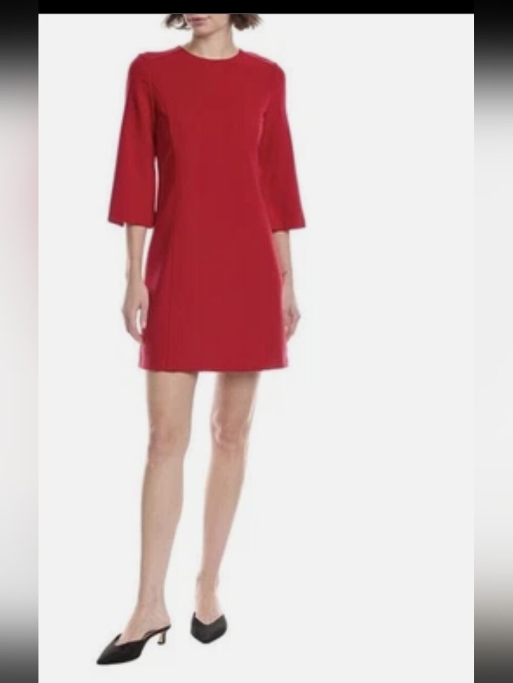 ALICE+OLIVIA GEM SHIFT MINI DRESS IN DEEP RUBY /SZ:O